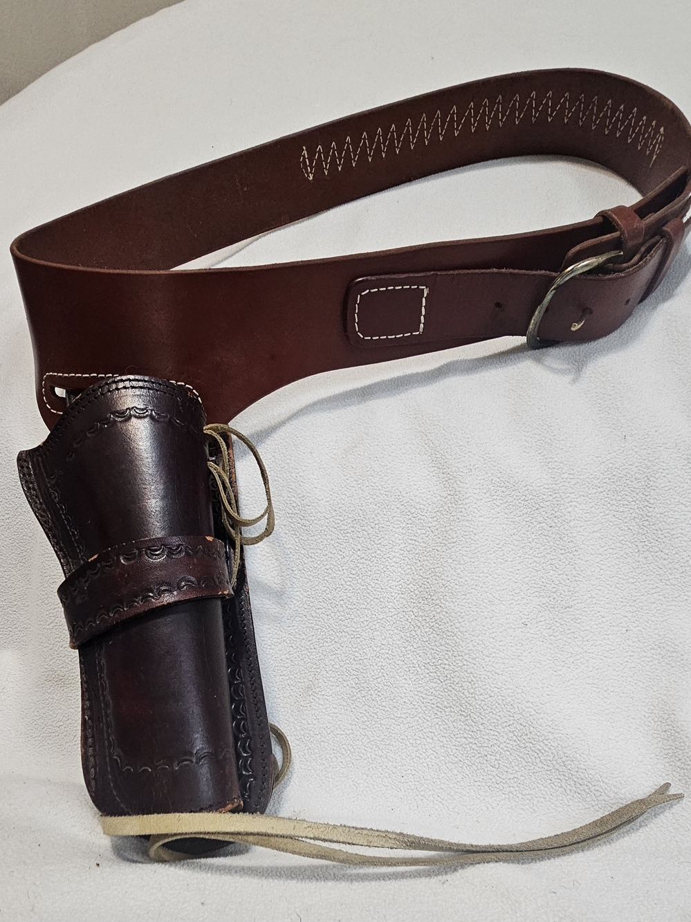 Men's Dark Brown Leather Holster Belt Bag - Classic Utility